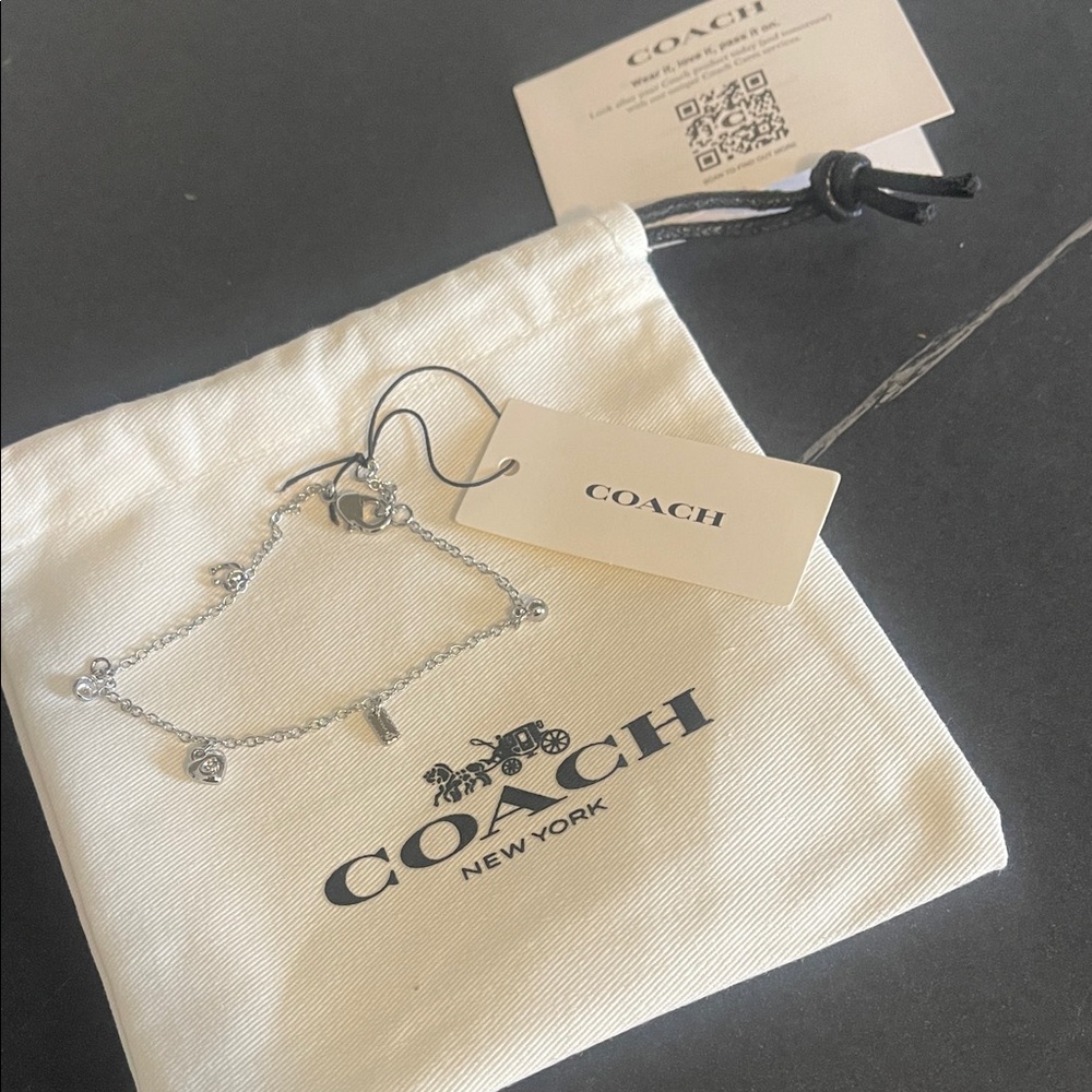 Coach Silver Charm Bracelet